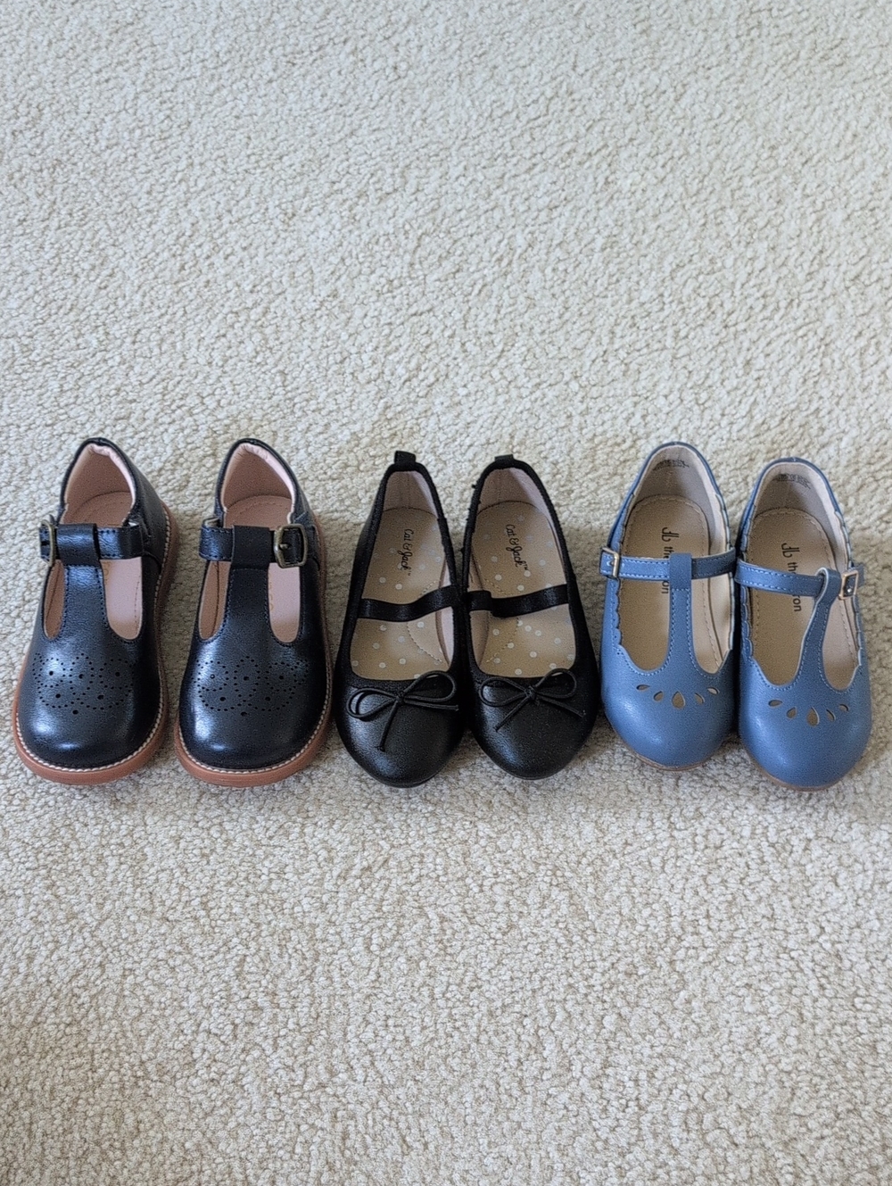 Girls Size 9 Dress Shoes, Black, Navy, Blue Size 9